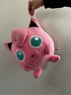 Pokemon Pink Jigglypuff Plush with White Logo Tag
